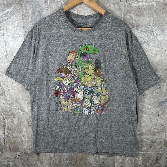 Nickelodeon Other - Rugrats XL Gray T-shirt TV Show Cartoon Movie 90's Chuckie Angelica Tommy Susie